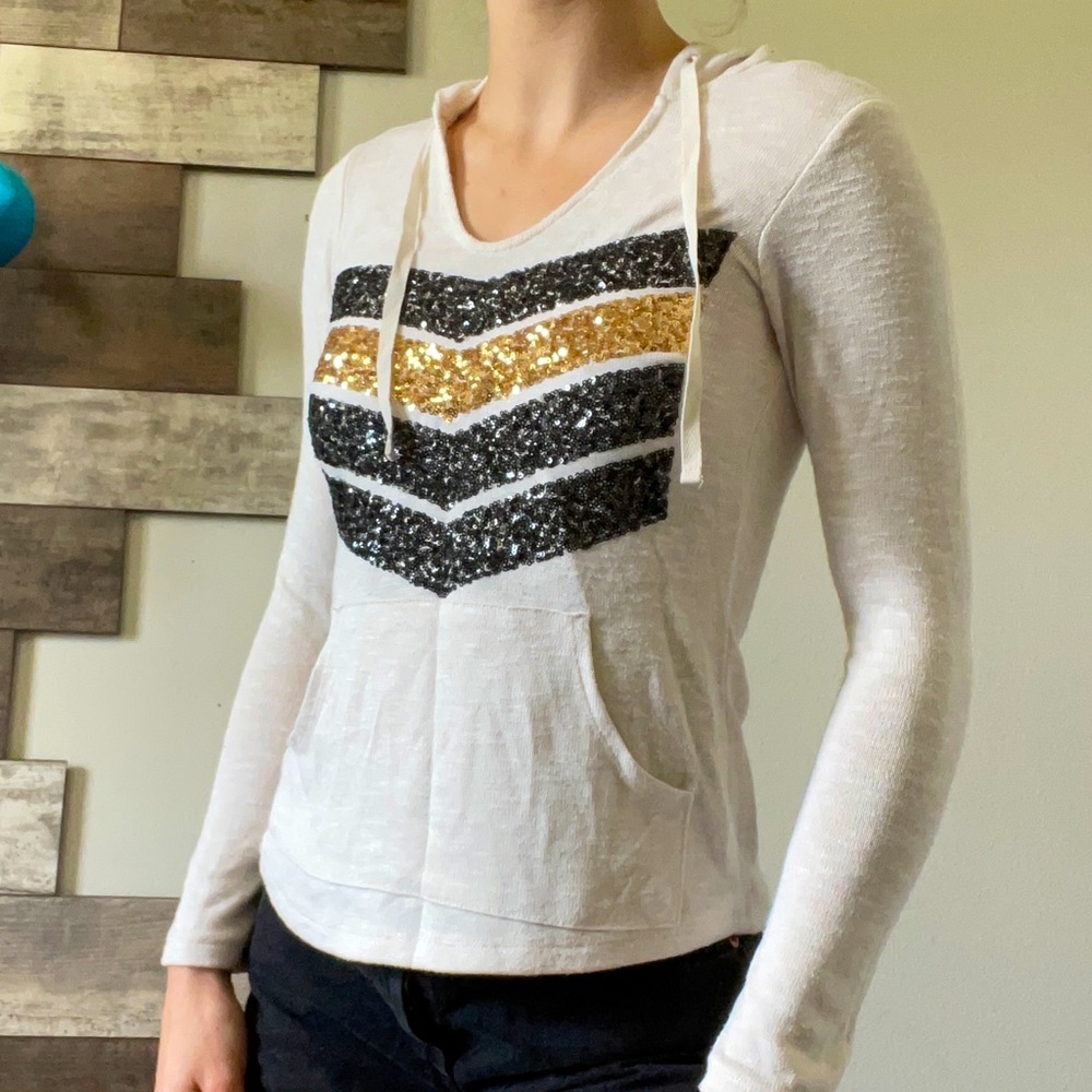 Sparkle lightweight hoodie top